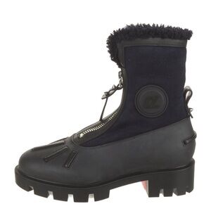 Christian Louboutin Rubber and Suede Winter Boots